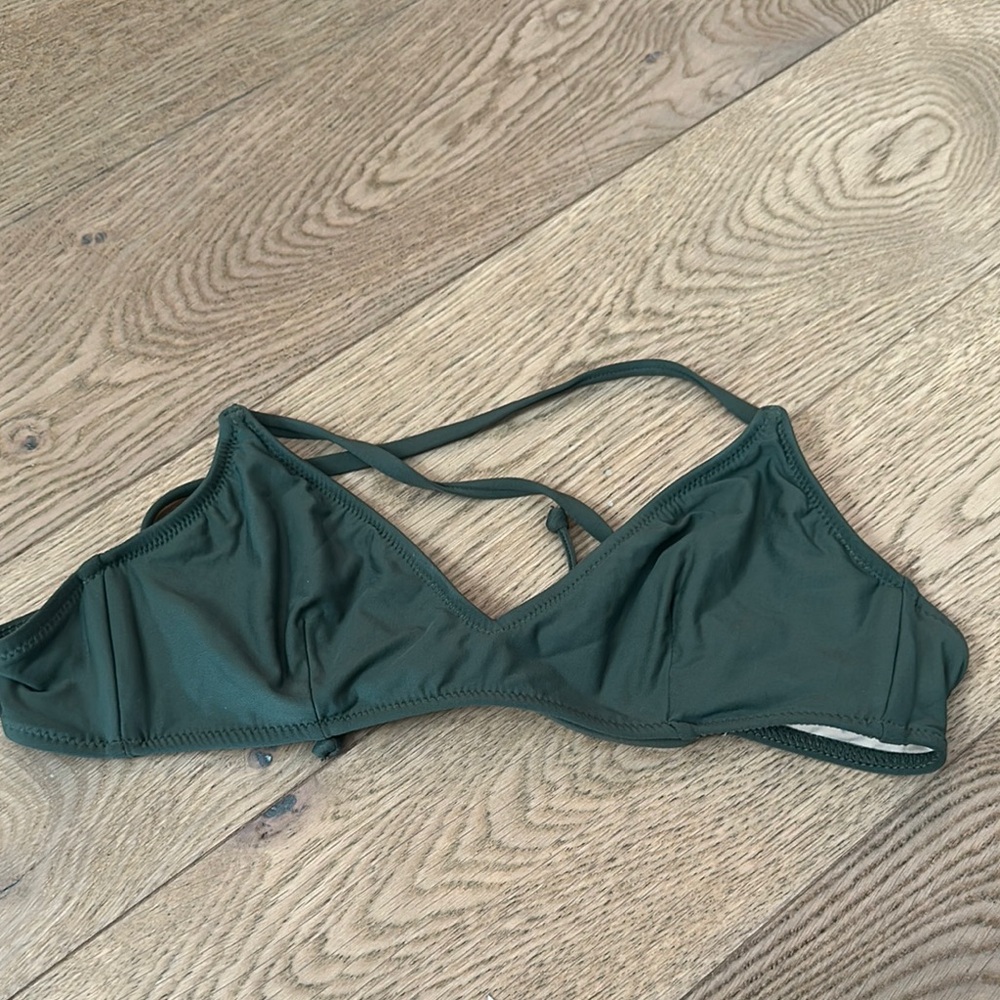 J Crew Green Bikini Top